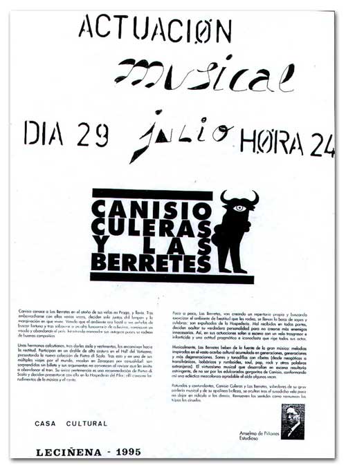 Cartel anunciador concierto Leci&ntilde;ena 95