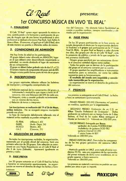 Bases concurso El Real