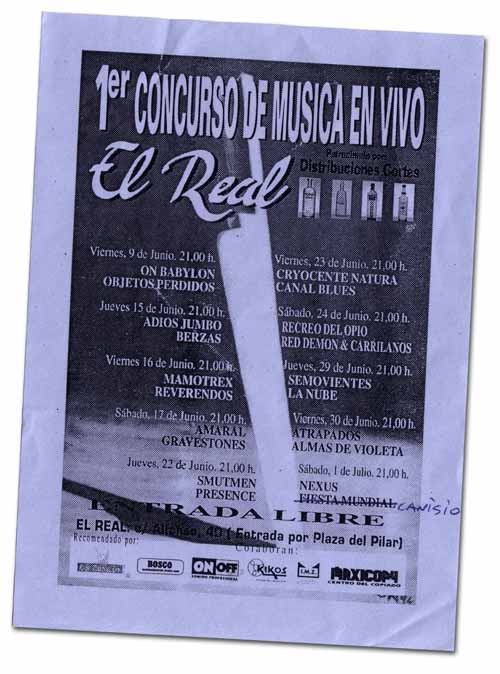 Programa de conciertos Concurso El Real