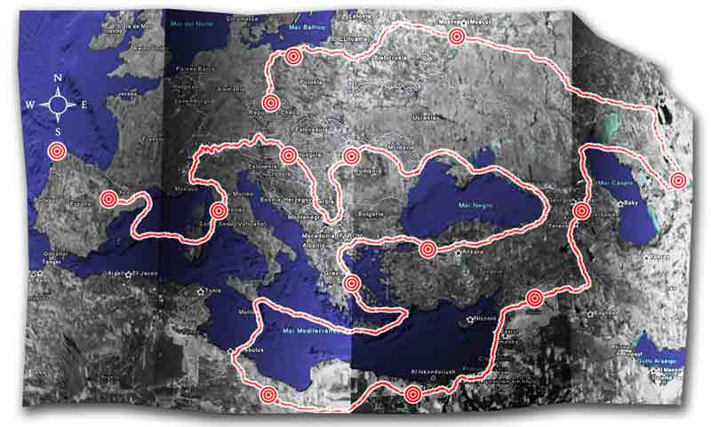 Mapa gira eurasia